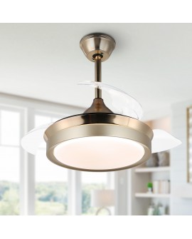 Dawn Whisper 42”Retractable Ceiling Fan with Lights and Remote Control